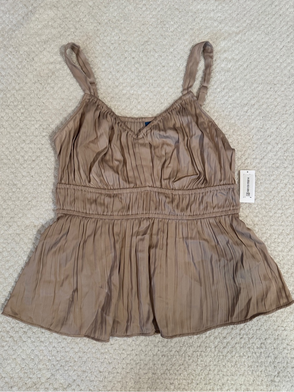 Old Navy | “Waist Defined Satin Top” | Champagne | Sleeveless